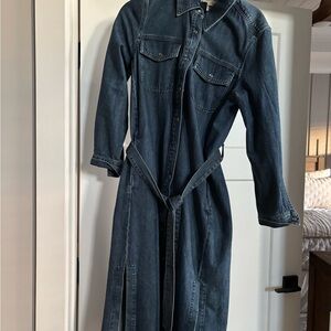 Madewell Denim Midi Dress - Blue